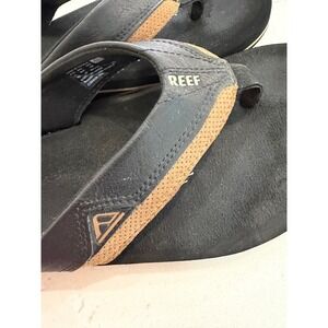 Reef Cushion Dawn Mens Flip Flops Sandals Black Tan Size 10 A-22 JHV
